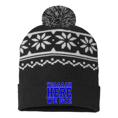 Yeah Here We Go Dallas Football Sport USA-Made Snowflake Beanie