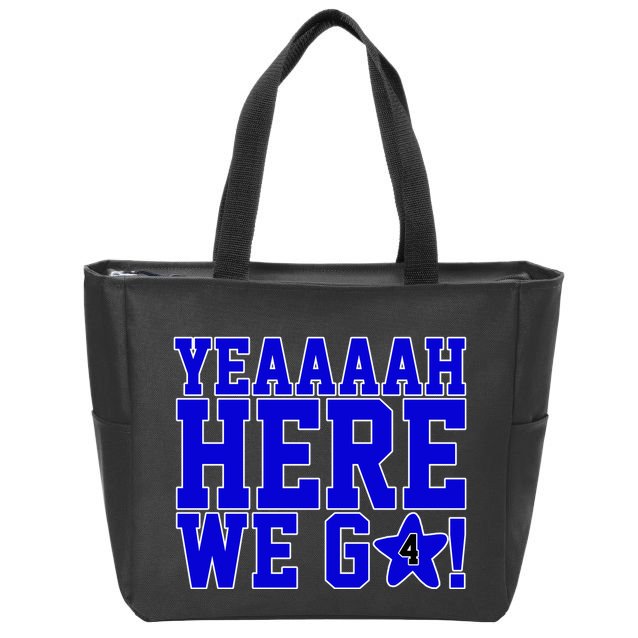Yeah Here We Go Dallas Football Sport Zip Tote Bag