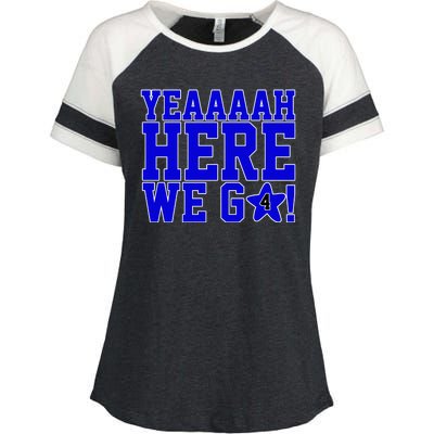 Yeah Here We Go Dallas Football Sport Enza Ladies Jersey Colorblock Tee