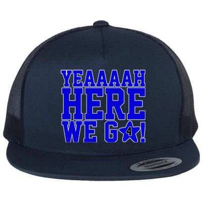 Yeah Here We Go Dallas Football Sport Flat Bill Trucker Hat