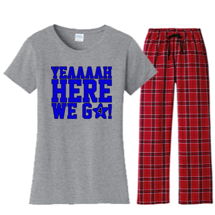 Yeah Here We Go Dallas Football Sport Women's Flannel Pajama Set