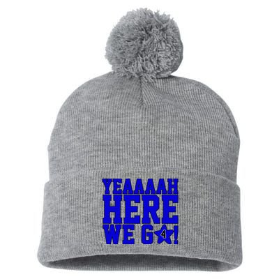 Yeah Here We Go Dallas Football Sport Pom Pom 12in Knit Beanie