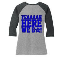 Yeah Here We Go Dallas Football Sport Women's Tri-Blend 3/4-Sleeve Raglan Shirt