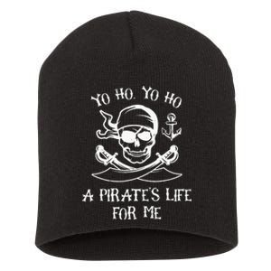 Yo Ho Yo Ho A Pirates Life For Me Spooky Skeleton Pirate Short Acrylic Beanie