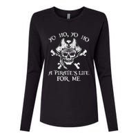 Yo Ho Yo Ho A PirateS Life For Me Skulls Womens Cotton Relaxed Long Sleeve T-Shirt