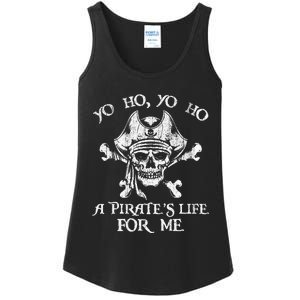 Yo Ho Yo Ho A PirateS Life For Me Skulls Ladies Essential Tank