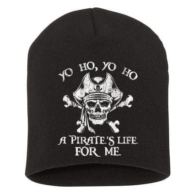 Yo Ho Yo Ho A PirateS Life For Me Skulls Short Acrylic Beanie