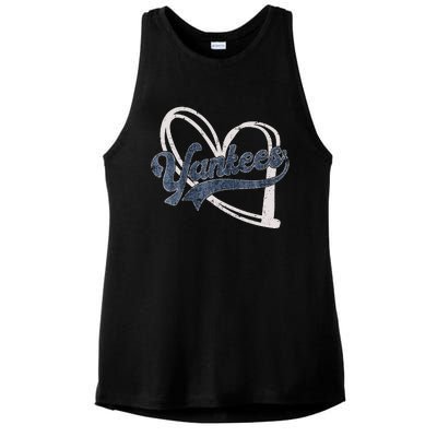 Y.A.N.K.E.E.S Heart Ladies PosiCharge Tri-Blend Wicking Tank