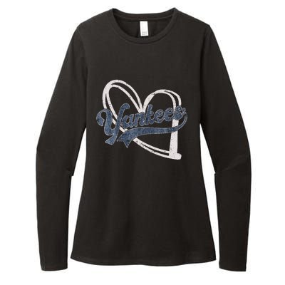 Y.A.N.K.E.E.S Heart Womens CVC Long Sleeve Shirt