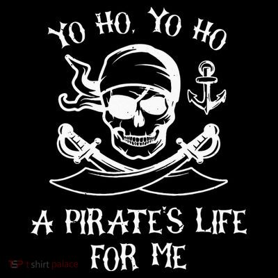 Yo Ho Yo Ho A Pirates Life For Me Spooky Skeleton Pirate T-Shirt