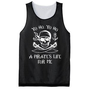 Yo Ho Yo Ho A Pirate's Life For Me Spooky Skeleton Pirate Mesh Reversible Basketball Jersey Tank