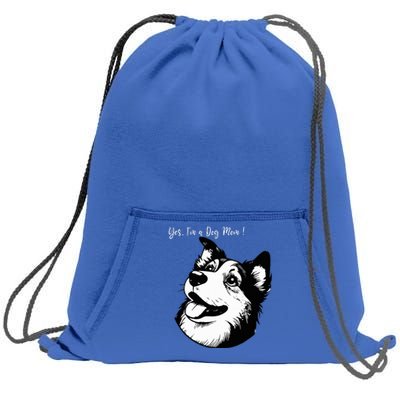 Yes IM A Dog Mom Displays Love For This Lovely Pet Sweatshirt Cinch Pack Bag