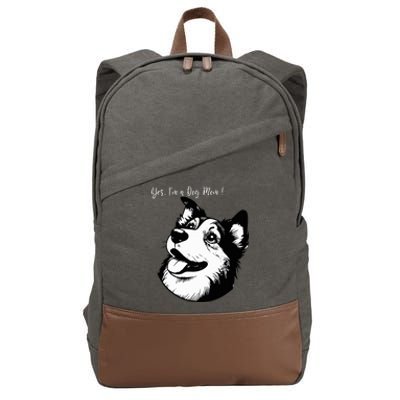 Yes IM A Dog Mom Displays Love For This Lovely Pet Cotton Canvas Backpack