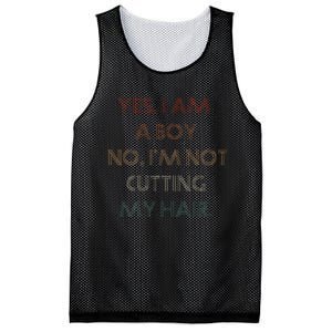 Yes I Am A Boy No IM Not Cutting My Long Hair Mesh Reversible Basketball Jersey Tank