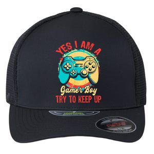 Yes I'm A Gamer Try To Keep Up Flexfit Unipanel Trucker Cap