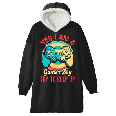 Yes I'm A Gamer Try To Keep Up Hooded Wearable Blanket