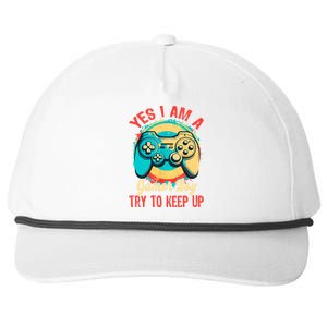 Yes I'm A Gamer Try To Keep Up Snapback Five-Panel Rope Hat