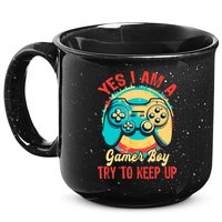 Yes I'm A Gamer Try To Keep Up 15oz Campfire Ceramic Mug