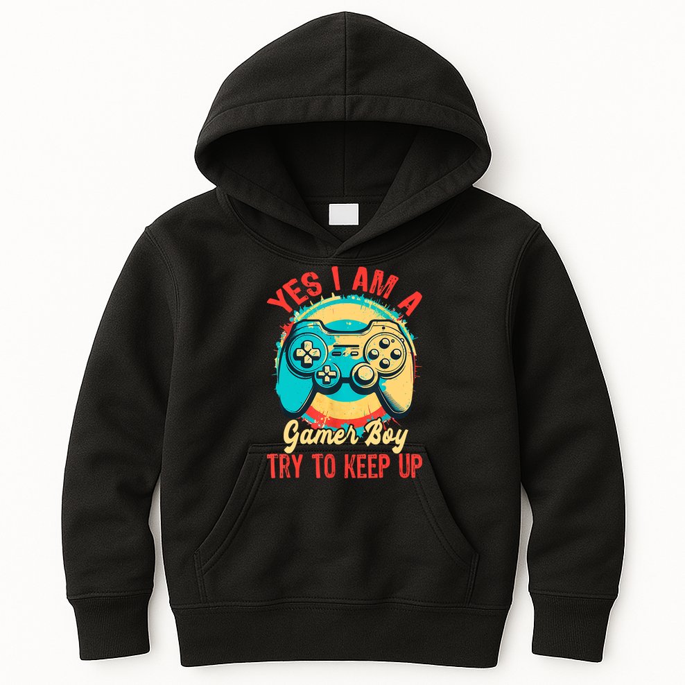Yes I'm A Gamer Try To Keep Up Kids Hoodie