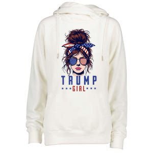 Yes IM A Trump Girl Get Over It Trump 2024 Election Womens Funnel Neck Pullover Hood