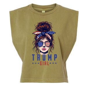 Yes IM A Trump Girl Get Over It Trump 2024 Election Garment-Dyed Women's Muscle Tee