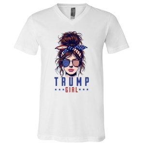 Yes IM A Trump Girl Get Over It Trump 2024 Election V-Neck T-Shirt