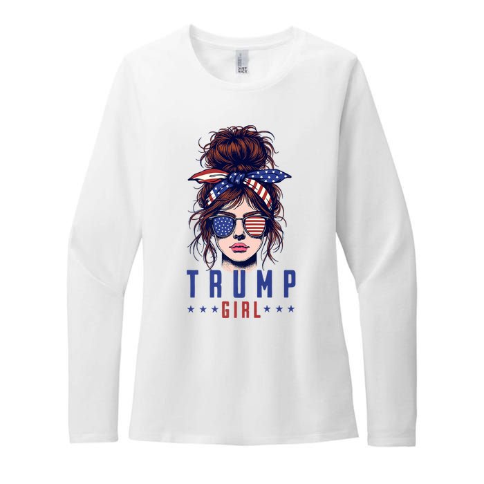 Yes IM A Trump Girl Get Over It Trump 2024 Election Womens CVC Long Sleeve Shirt