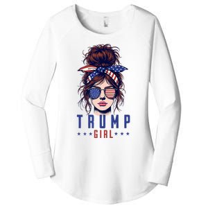 Yes IM A Trump Girl Get Over It Trump 2024 Election Women's Perfect Tri Tunic Long Sleeve Shirt