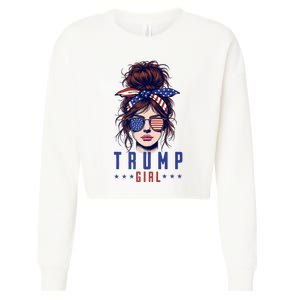 Yes IM A Trump Girl Get Over It Trump 2024 Election Cropped Pullover Crew