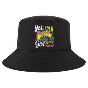 Yes Im A Gamer Try To Keep Up Quote For A Gamer Gift Cool Comfort Performance Bucket Hat