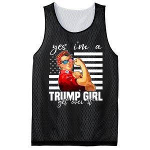 Yes IM A Trump Girl Get Over It Trump 2024 Mesh Reversible Basketball Jersey Tank