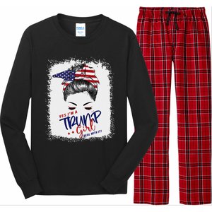 Yes IM A Trump Girl Deal With It 2024 Long Sleeve Pajama Set