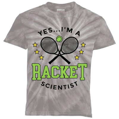 Yes IM A Racket Scientist Tennis Player Coach Tennis Lovers Kids Tie-Dye T-Shirt