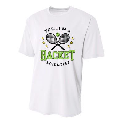 Yes IM A Racket Scientist Tennis Player Coach Tennis Lovers Youth Performance Sprint T-Shirt