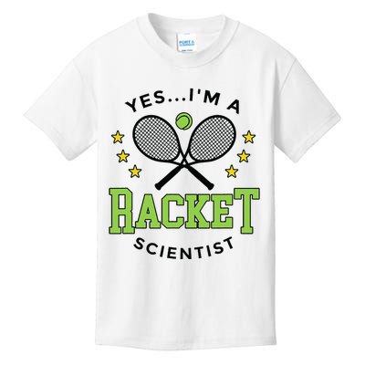 Yes IM A Racket Scientist Tennis Player Coach Tennis Lovers Kids T-Shirt