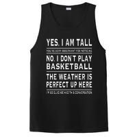 Yes I Am Tall Funny Tall Person Joke PosiCharge Competitor Tank