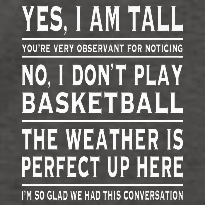 Yes I Am Tall Funny Tall Person Joke Vector Backpack