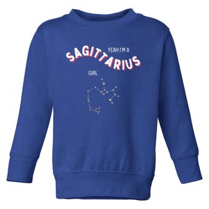 Yeah Im A Sagittarius Zodiac Cute Gift Toddler Sweatshirt