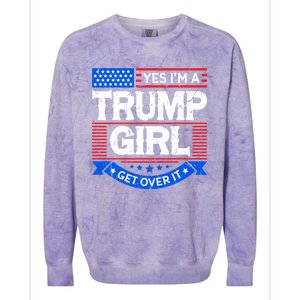 Yes IM A Trump Get Over It Trump For President Gift Colorblast Crewneck Sweatshirt