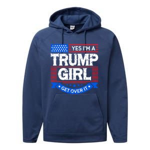 Yes IM A Trump Get Over It Trump For President Gift Performance Fleece Hoodie