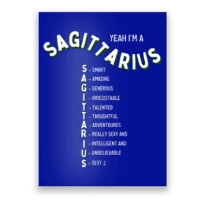 Yeah Im A Sagittarius Zodiac Gift Poster