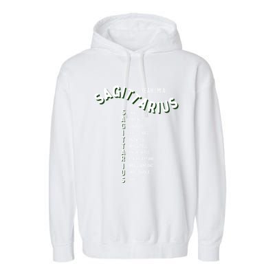 Yeah Im A Sagittarius Zodiac Gift Garment-Dyed Fleece Hoodie