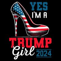 Yes IM A Trump Girl Stilettos High Heel Flag Election 2024 16 in Basic Backpack