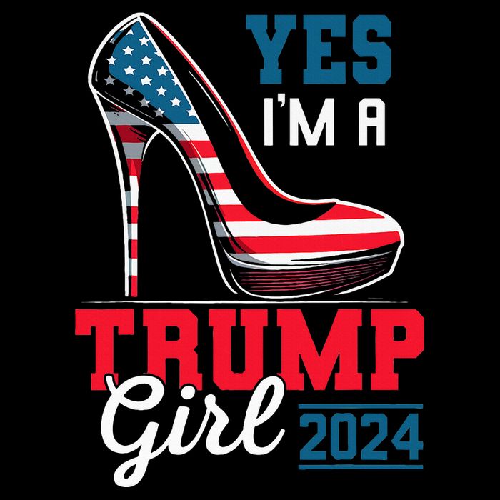 Yes IM A Trump Girl Stilettos High Heel Flag Election 2024 16 in Basic Backpack