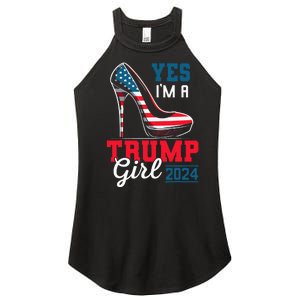 Yes IM A Trump Girl Stilettos High Heel Flag Election 2024 Women's Perfect Tri Rocker Tank