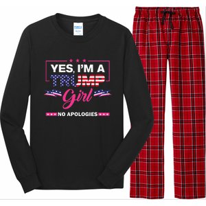 Yes IM A Trump Girl No Apologies 2024 Election Long Sleeve Pajama Set