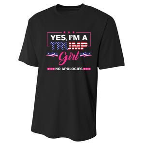 Yes IM A Trump Girl No Apologies 2024 Election Performance Sprint T-Shirt