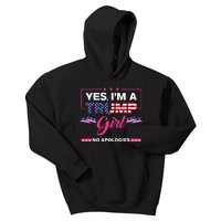 Yes IM A Trump Girl No Apologies 2024 Election Kids Hoodie