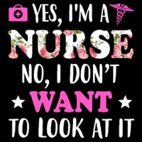 Yes I'm A Nurse Funny Floral 16 in Basic Backpack