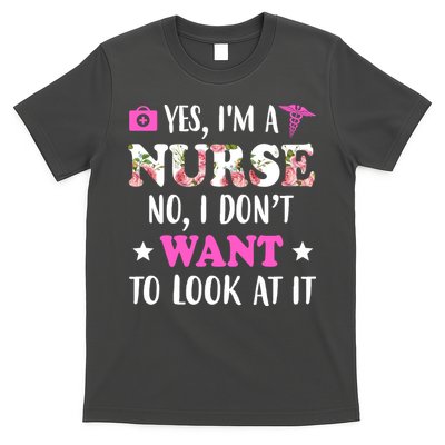 Yes I'm A Nurse Funny Floral T-Shirt
